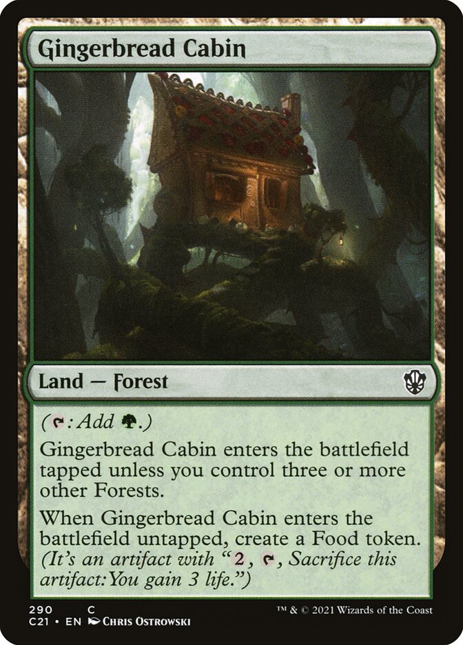 Gingerbread Cabin card front