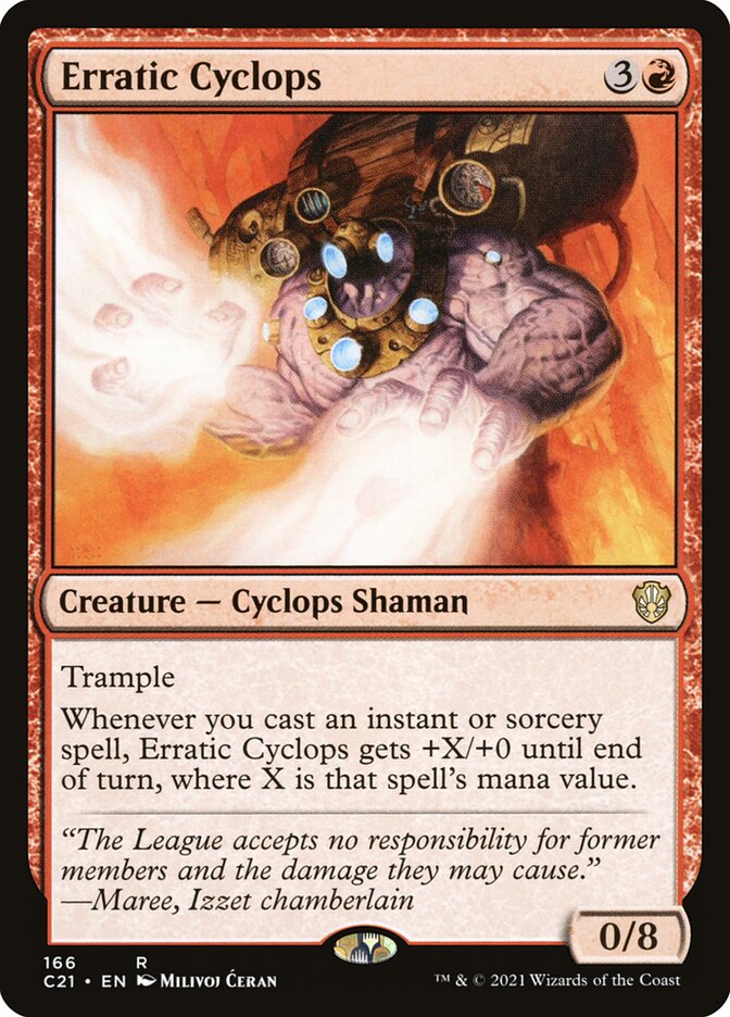 Erratic Cyclops card front