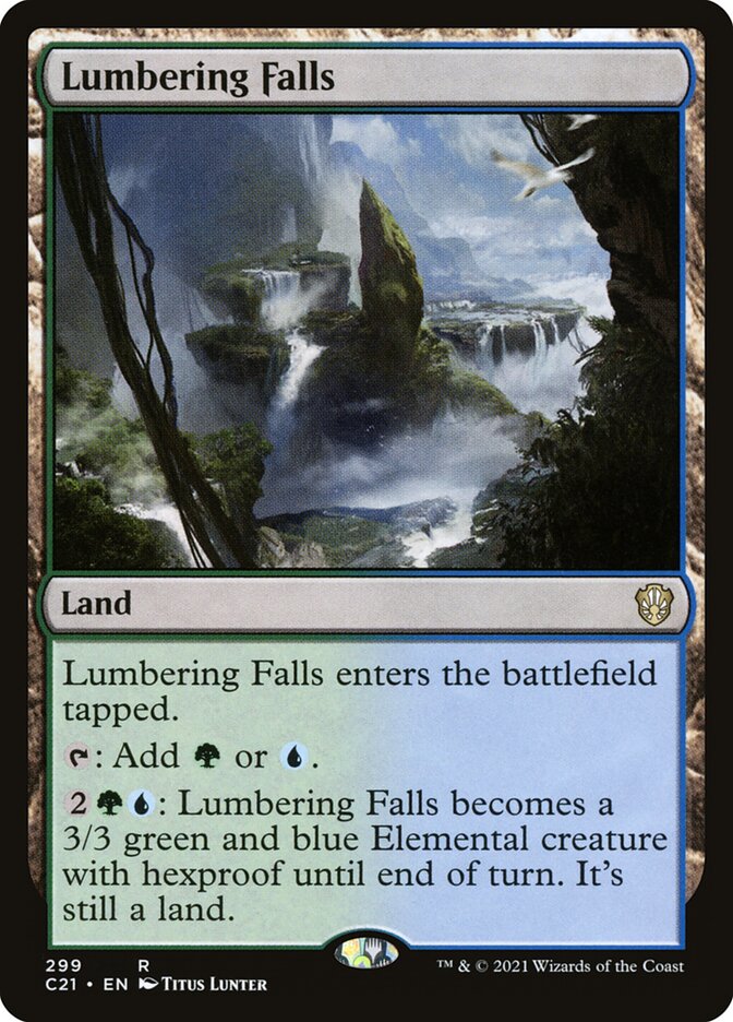 Lumbering Falls card front