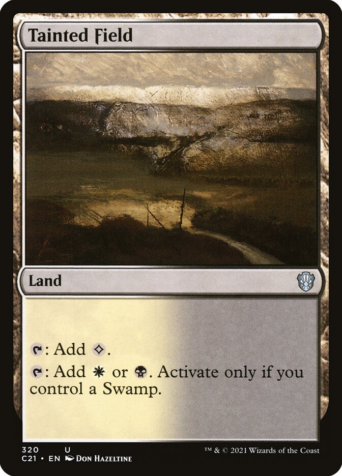 Tainted Field card front