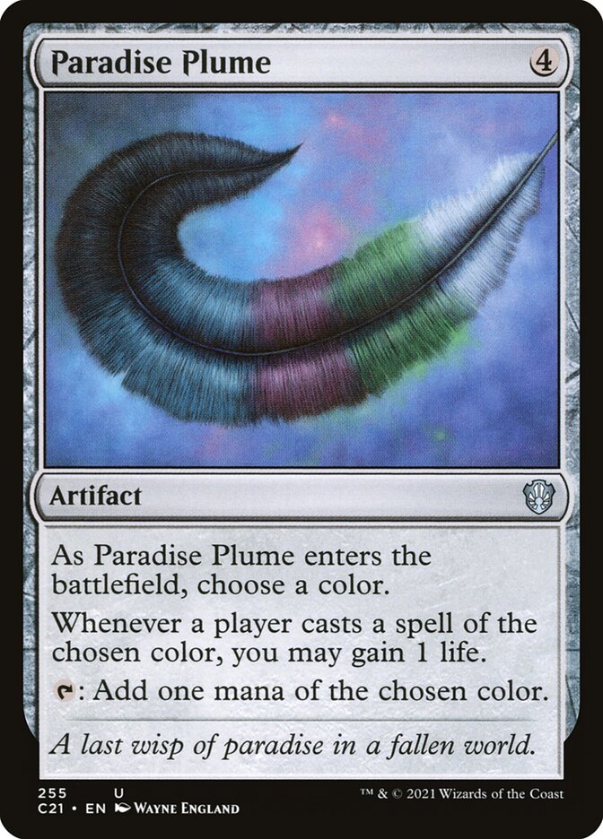 Paradise Plume card front