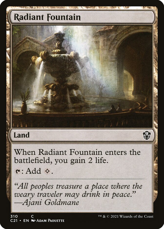 Radiant Fountain card front