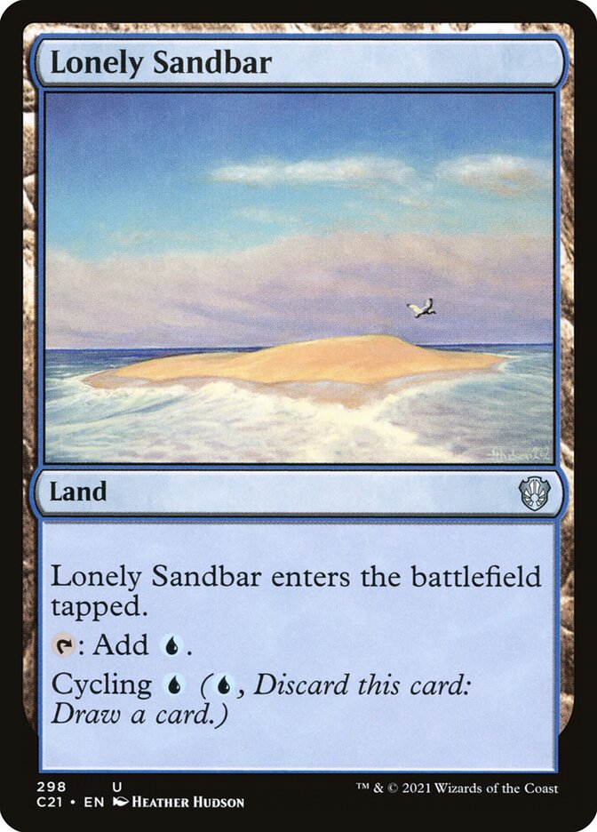 Lonely Sandbar card front