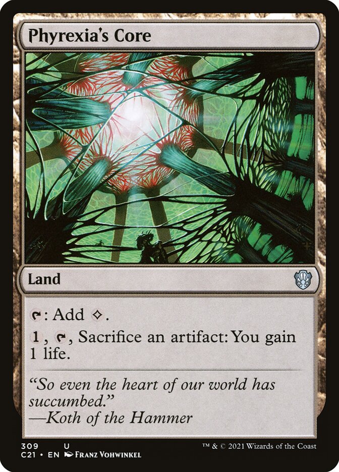 Phyrexia's Core card front
