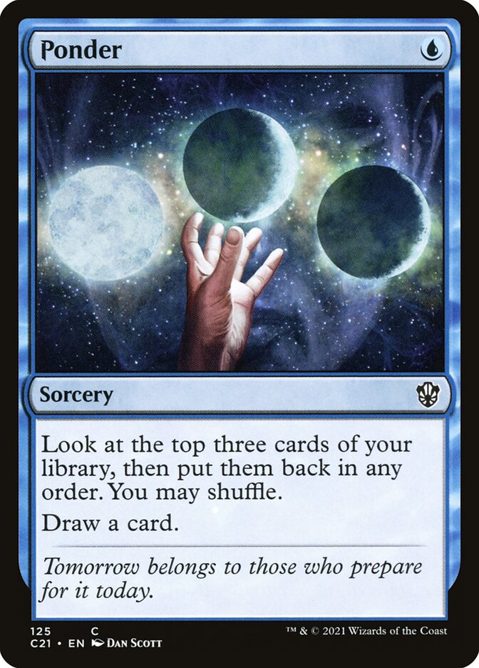 Ponder card front
