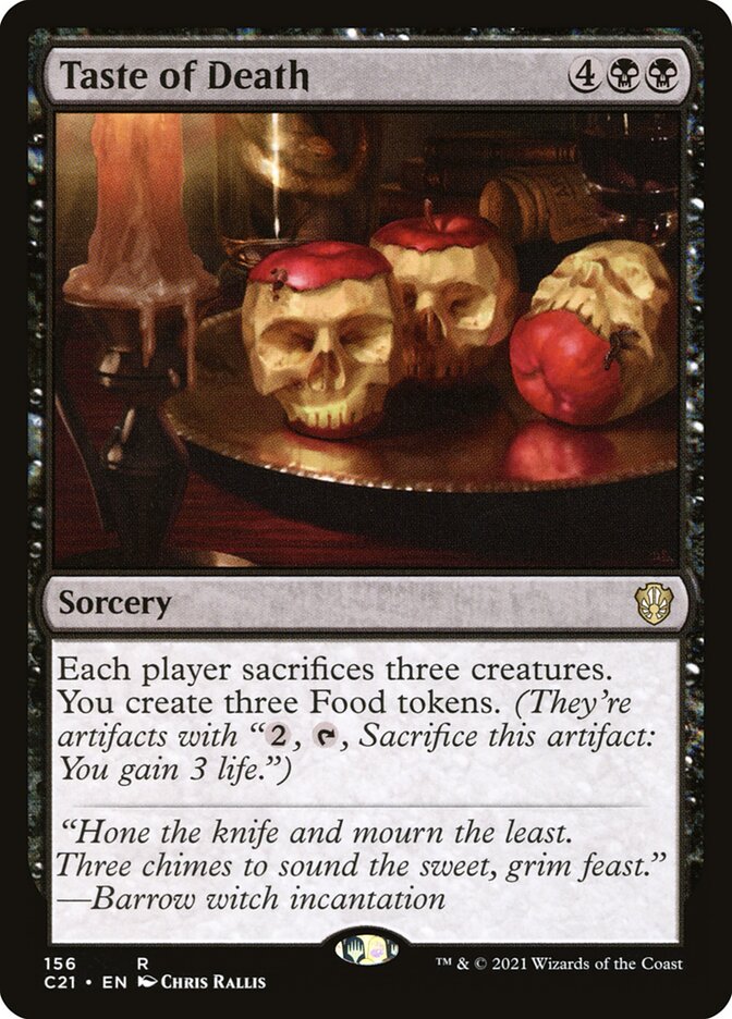 Taste of Death card front