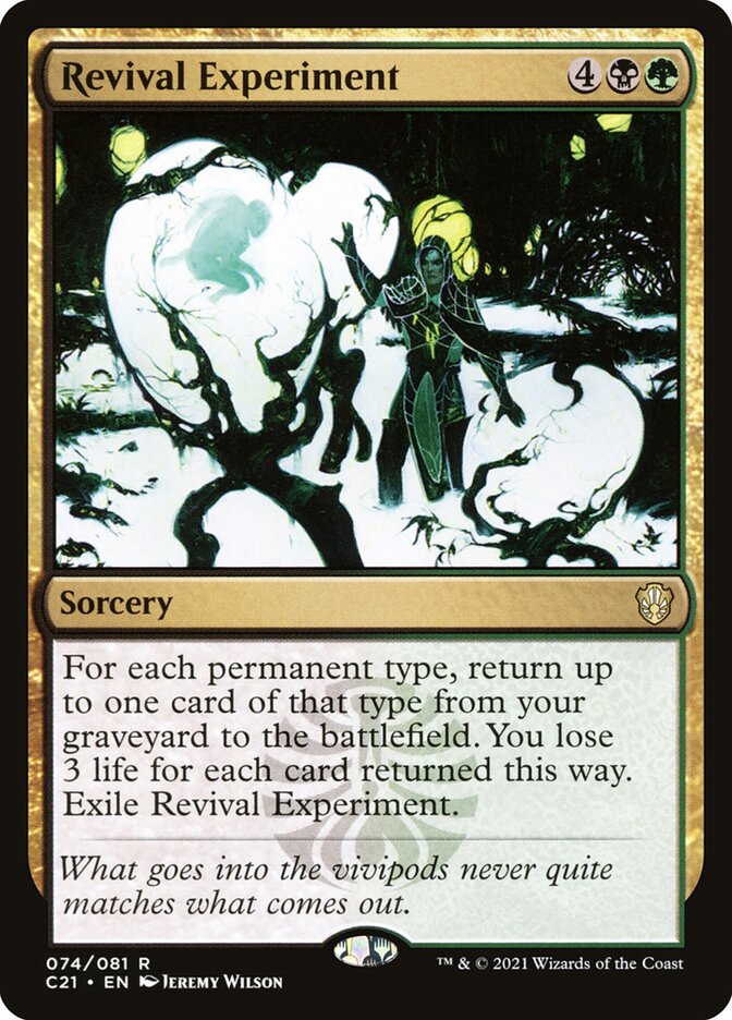 Revival Experiment card front