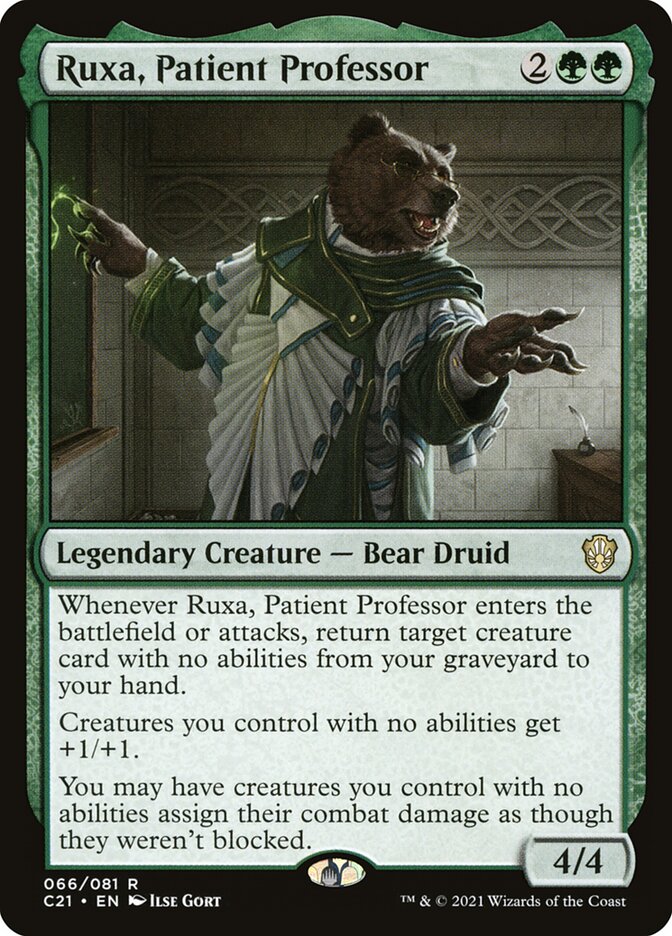 Ruxa, Patient Professor card front