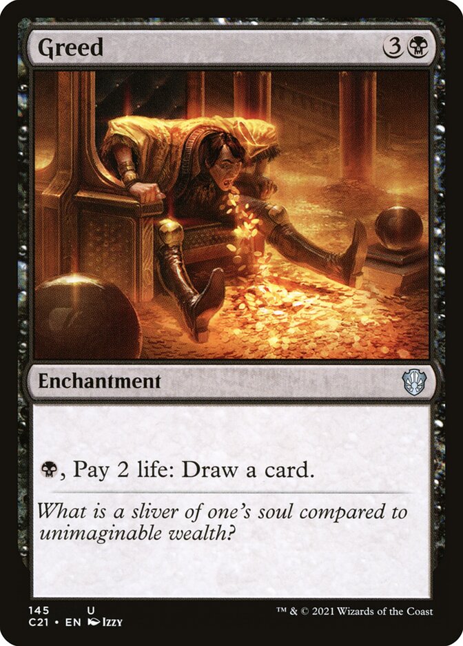 Greed card front