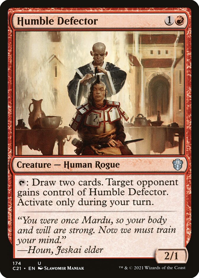 Humble Defector card front