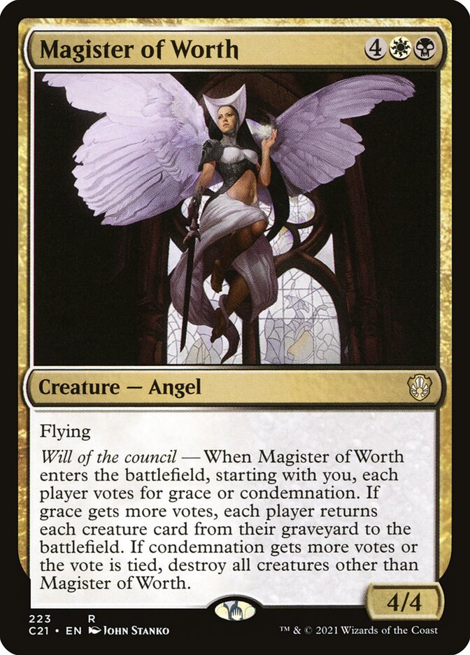 Magister of Worth card front