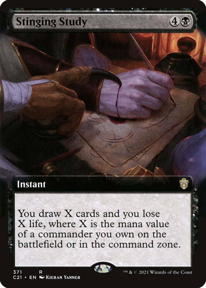 Stinging Study card front