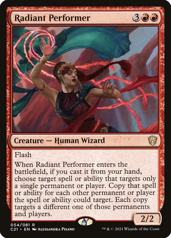Radiant Performer card front