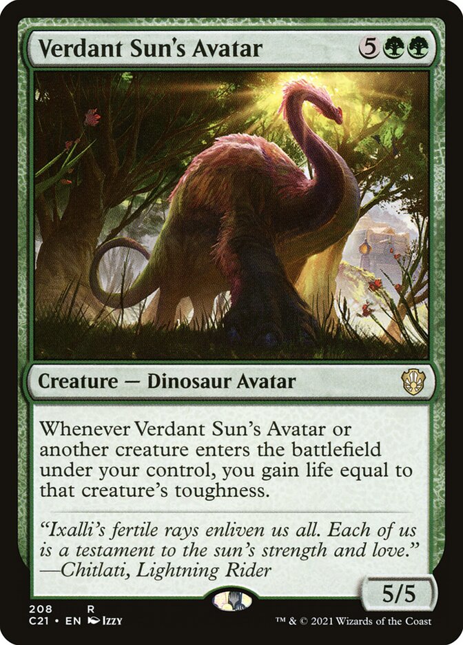 Verdant Sun's Avatar card front