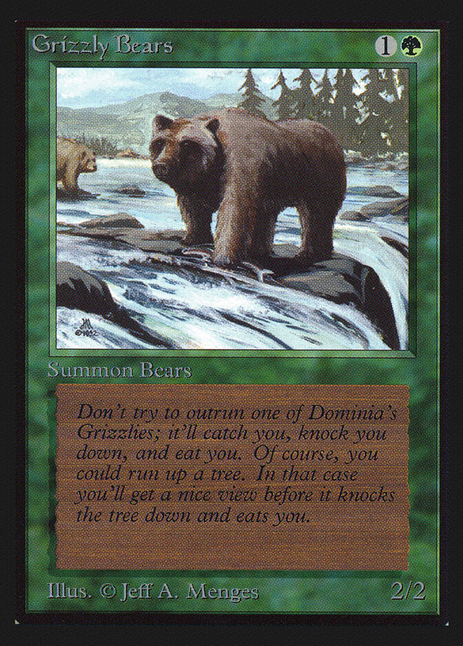 Grizzly Bears card front