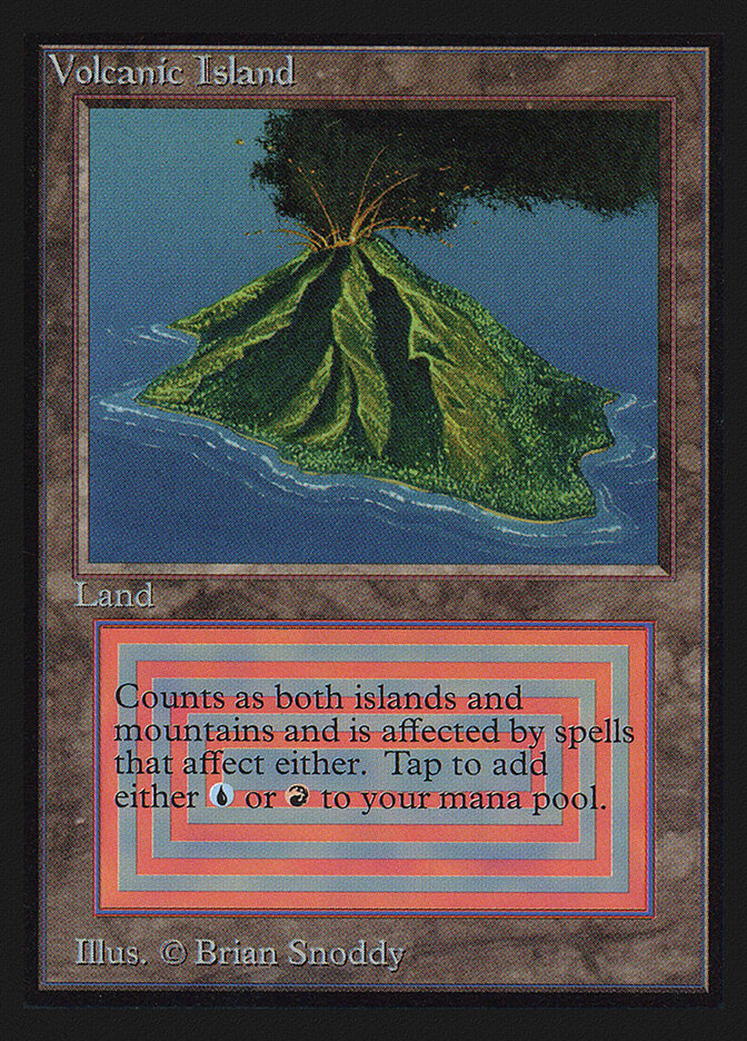 Volcanic Island card front
