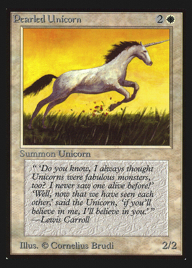 Pearled Unicorn card front