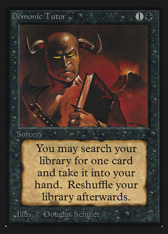 Demonic Tutor card front
