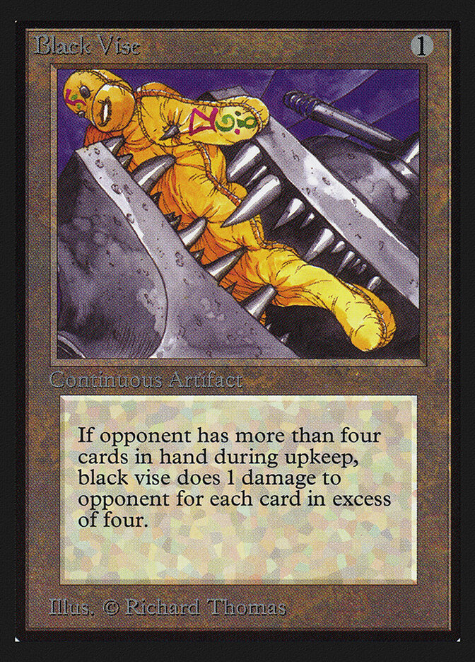 Black Vise card front