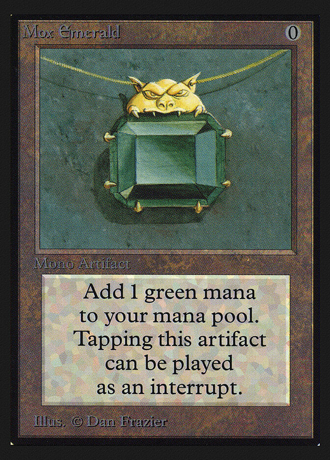 Mox Emerald card front