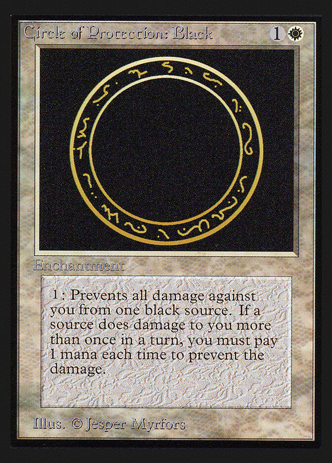 Circle of Protection: Black card front