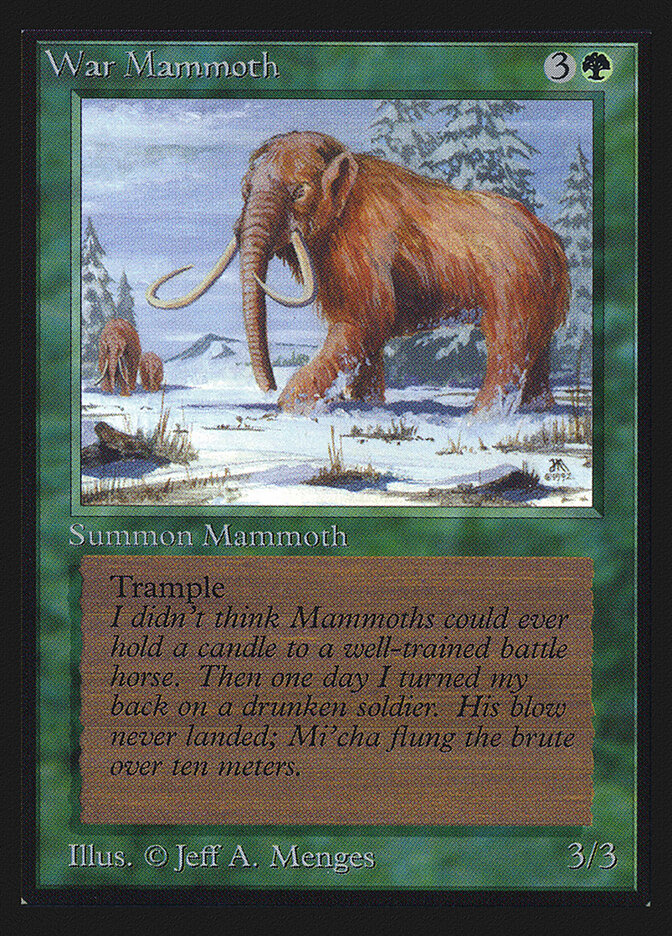 War Mammoth card front