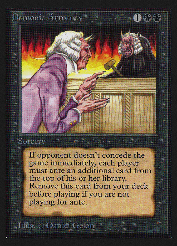 Demonic Attorney card front