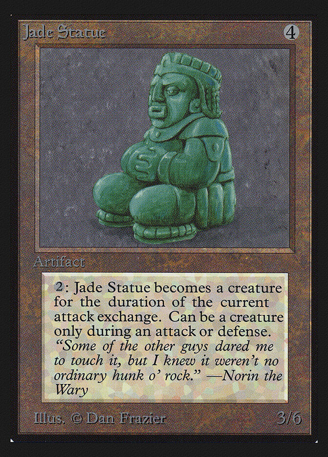Jade Statue card front