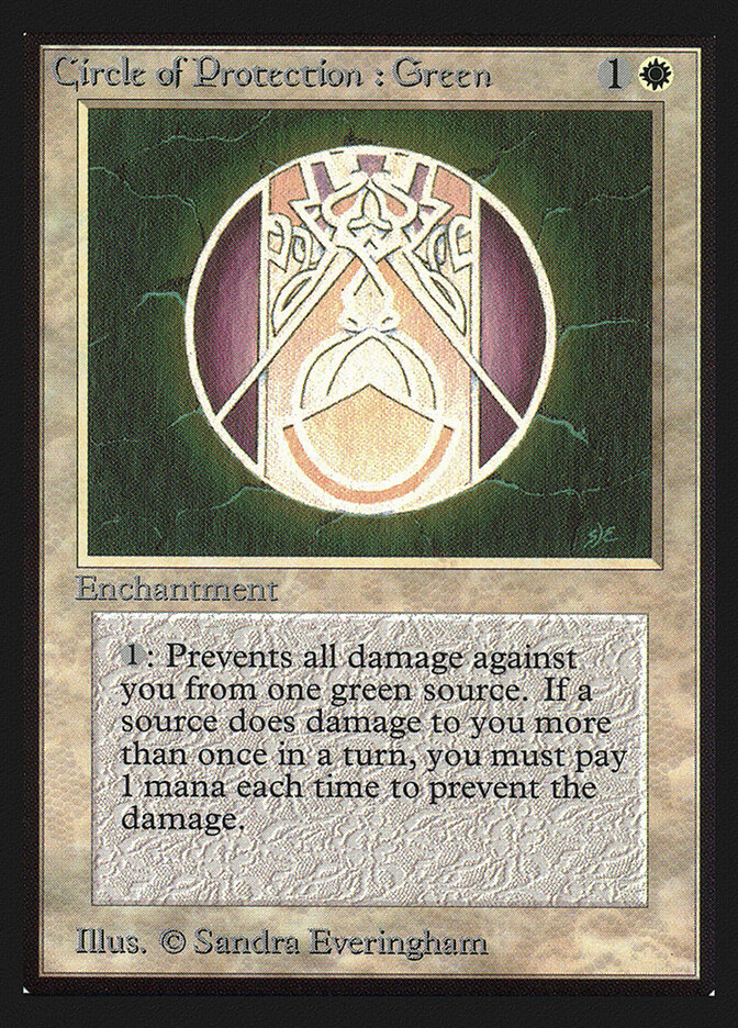 Circle of Protection: Green card front