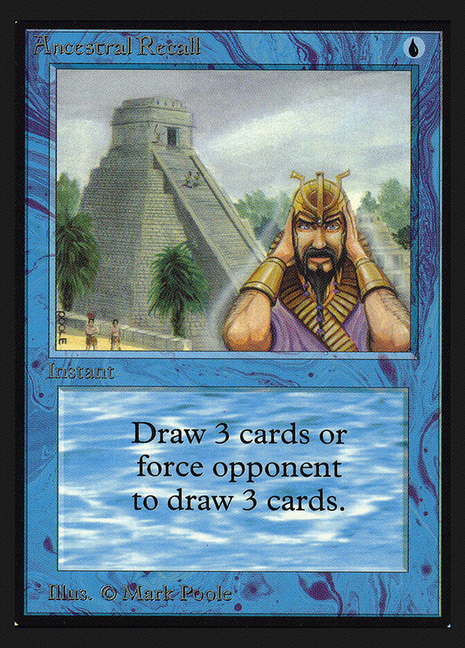Ancestral Recall card front