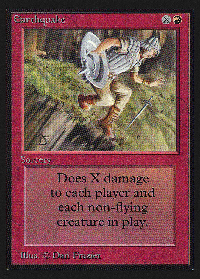 Earthquake card front