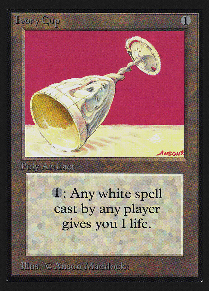Ivory Cup card front