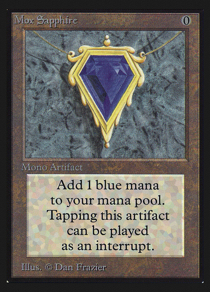 Mox Sapphire card front
