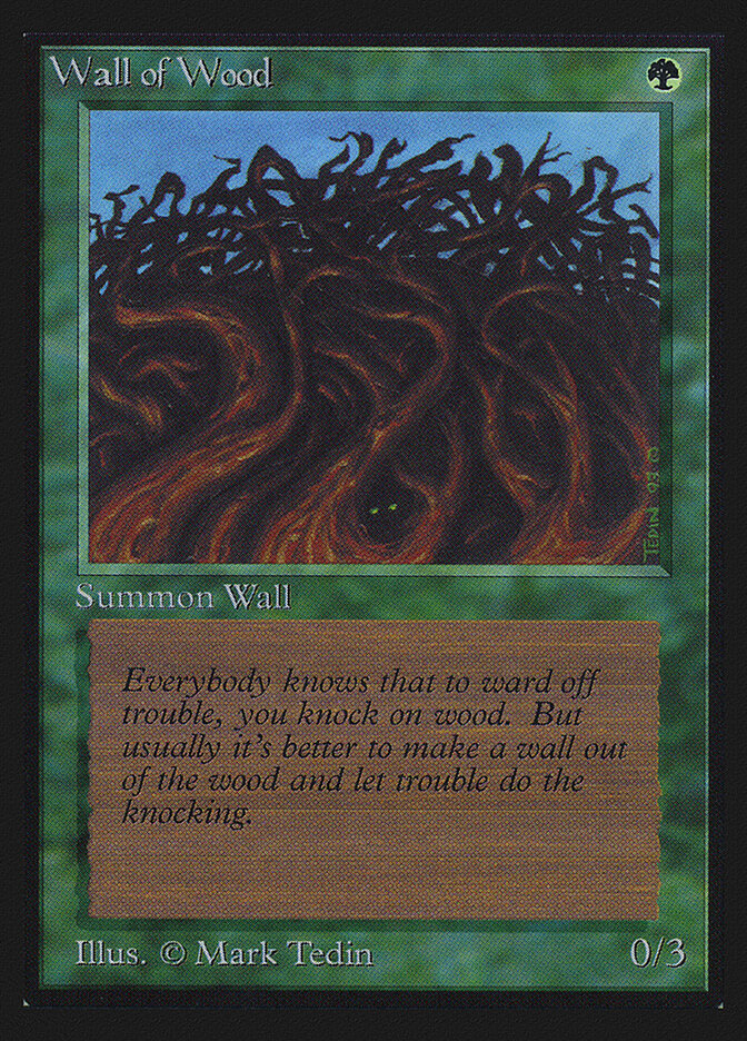 Wall of Wood card front