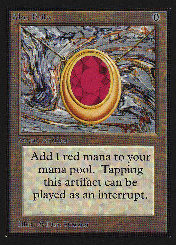 Mox Ruby card front