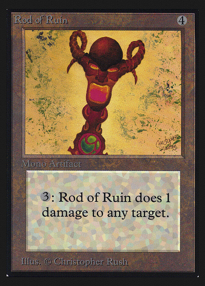 Rod of Ruin card front