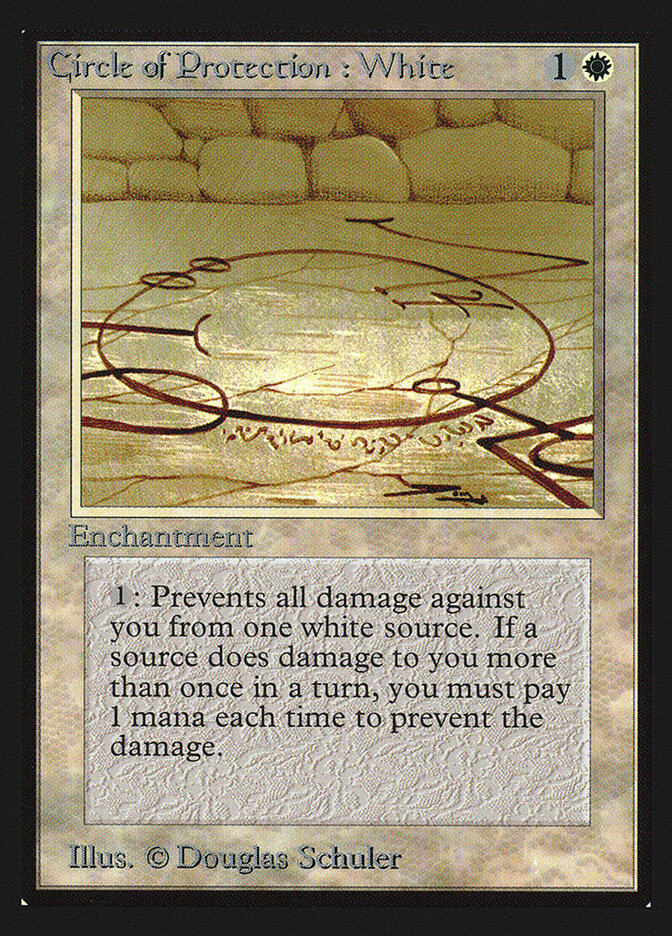 Circle of Protection: White card front
