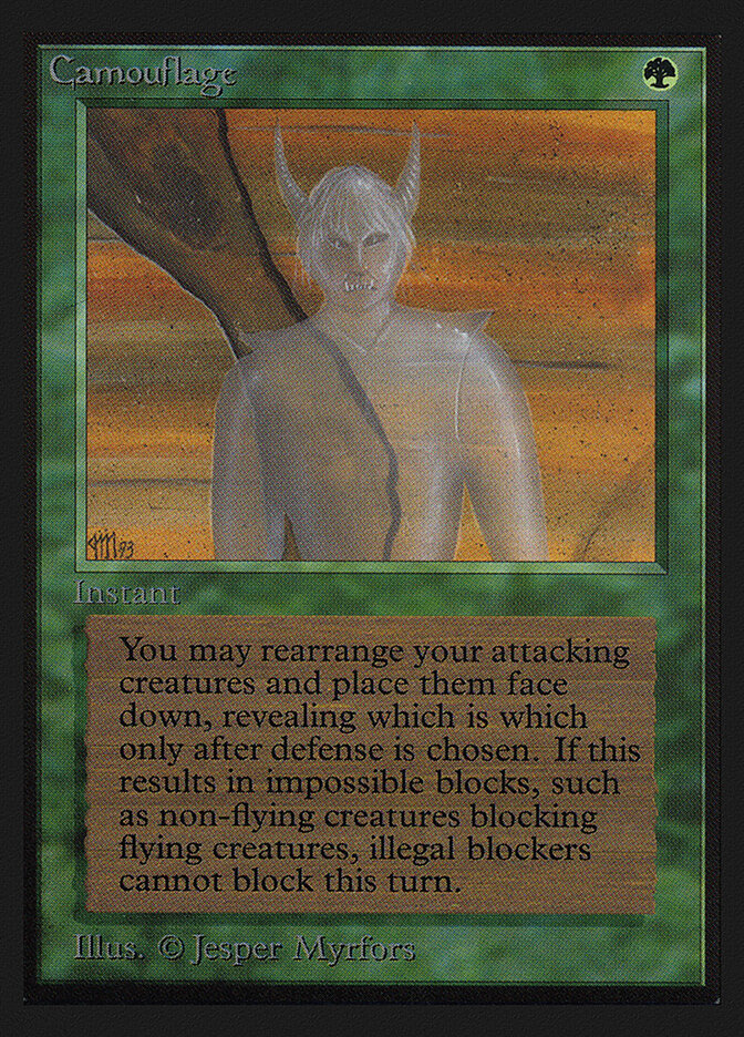 Camouflage card front