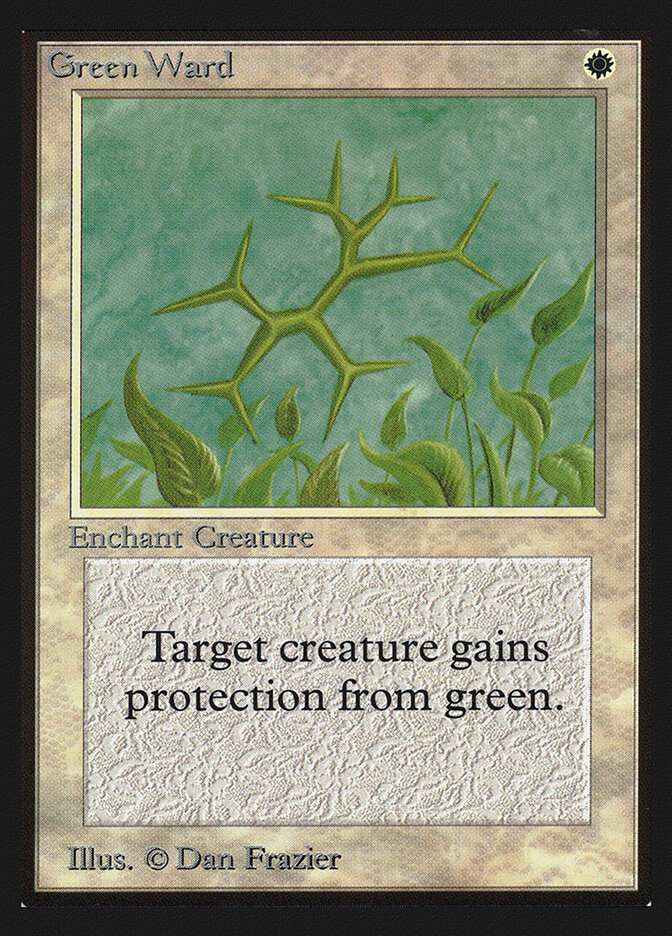 Green Ward card front