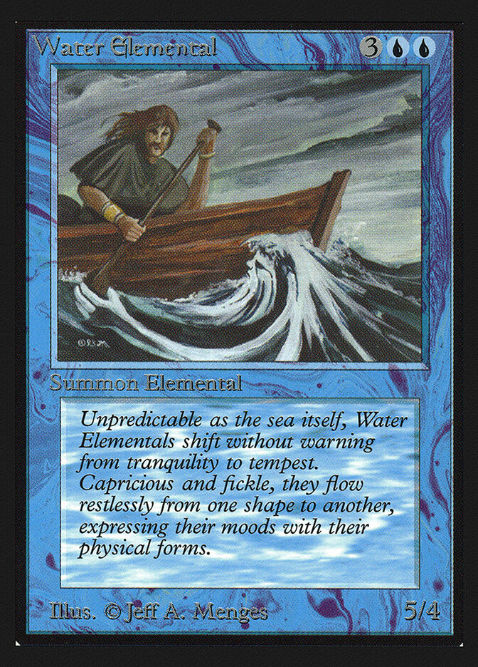 Water Elemental card front
