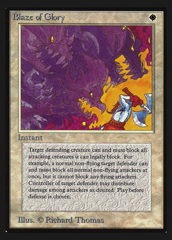 Blaze of Glory card front
