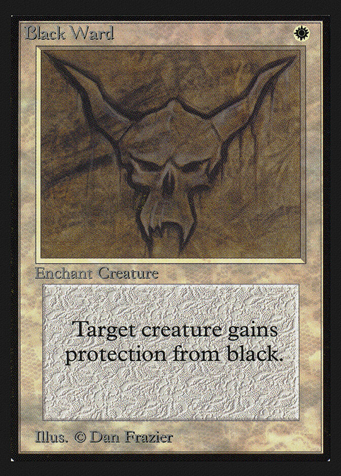 Black Ward card front