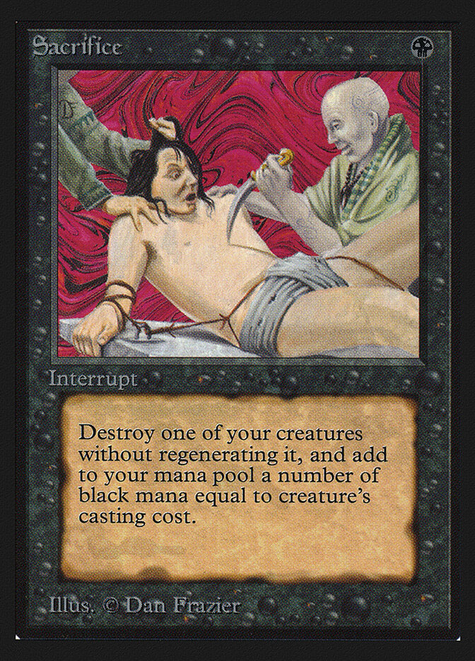 Sacrifice card front