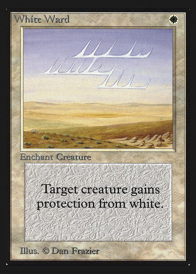 White Ward card front