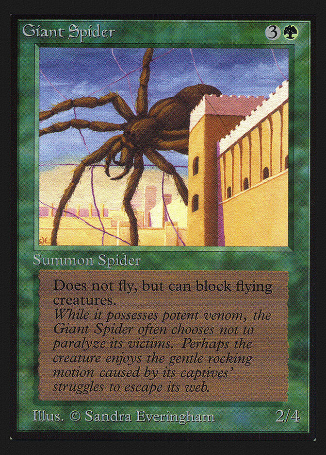 Giant Spider card front
