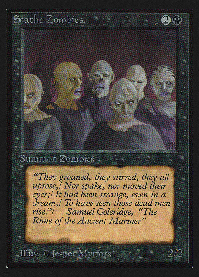 Scathe Zombies card front