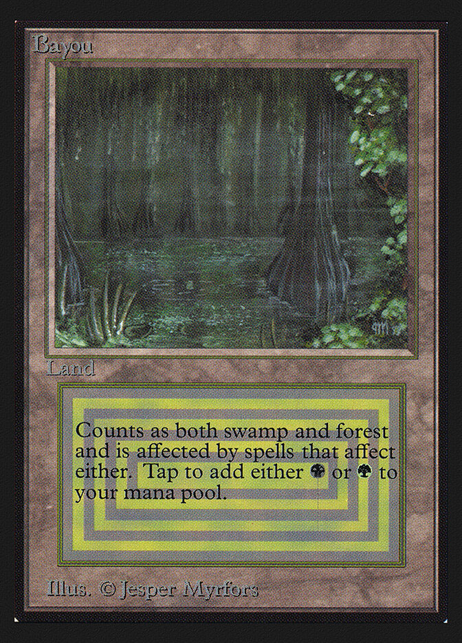 Bayou card front