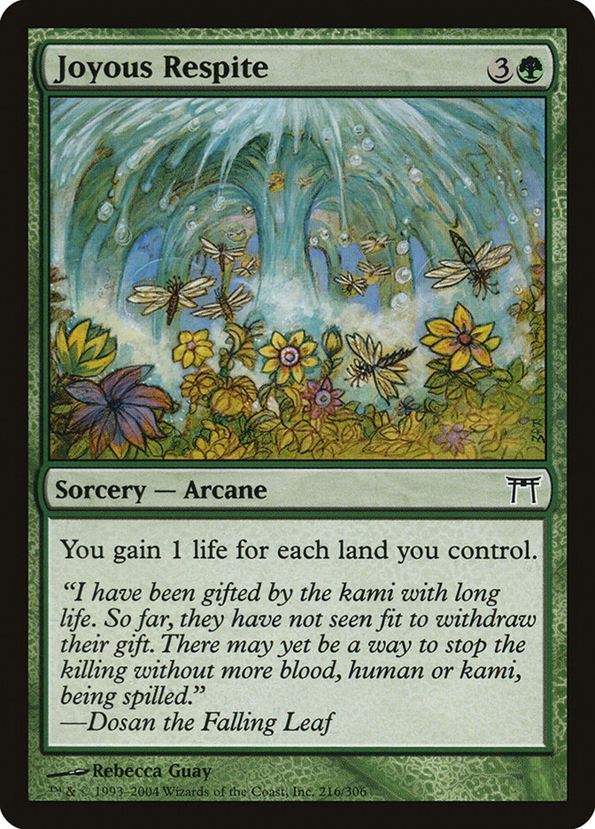 Joyous Respite card front