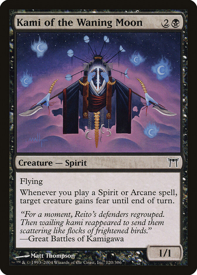 Kami of the Waning Moon card front