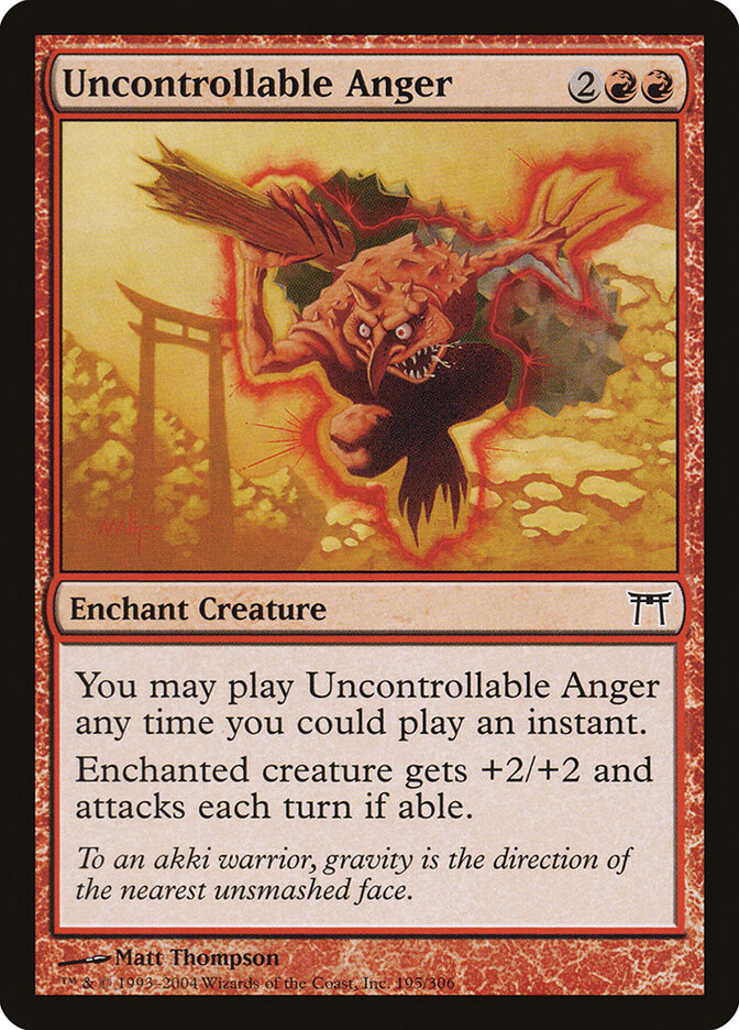 Uncontrollable Anger card front